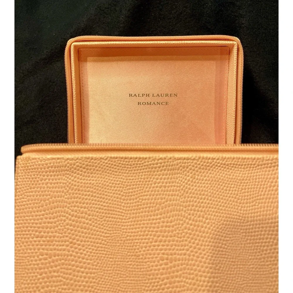 Polo Ralph Lauren Romance Pink Snake Skin Travel Case 7